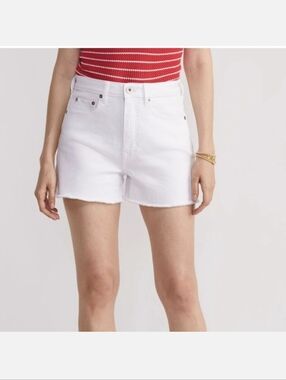 Vineyard Vines Frayed Hem White Denim Shorts - 28